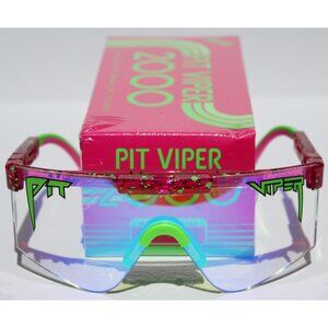 PIT VIPER The Sandia 2000s Sunglasses/Safety Glasses Pink Green ANSI Z87+ NEW